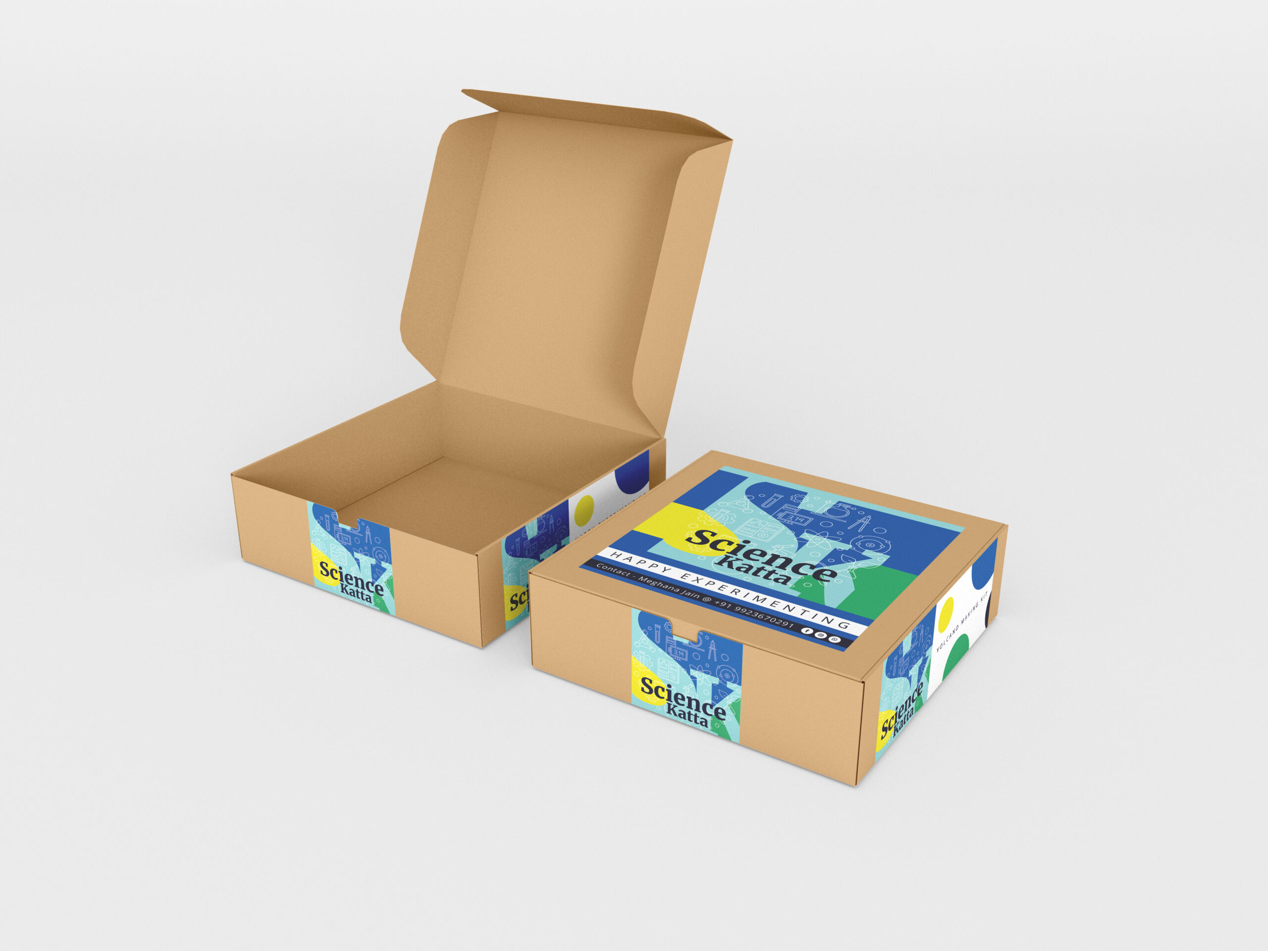 Kraft Paper Parcel Mailing Delivery Box Mockup